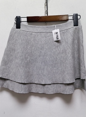 好物推荐【T】设计感春秋款女装时尚休闲百搭灰色短款半身裙N768