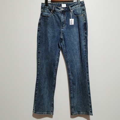 【Dk】去标2025春秋时尚百搭显瘦修身直筒雪花牛仔裤女士长裤G658