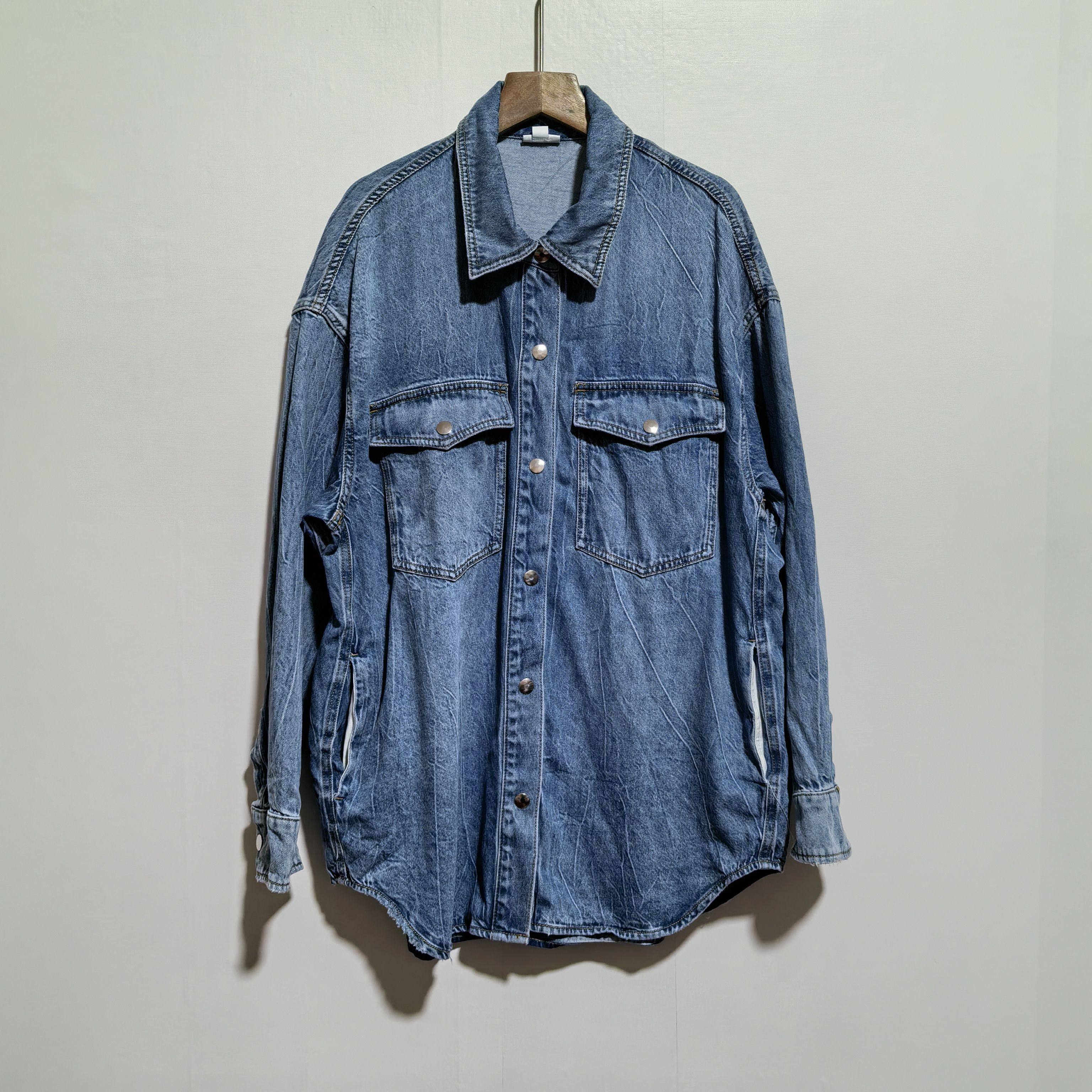 品牌去标撤柜女装春新百搭休闲宽松口袋中长牛仔衬衫外套J026瑕疵,女装/女士精品,衬衫,淘宝优惠券,粉丝福利购,淘宝优惠卷