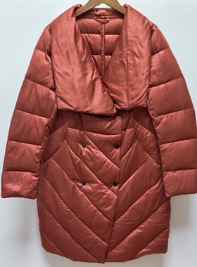 去标版衣冬季新款高感翻领气质中长款女士羽绒服B688