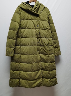 达换标冬款女装加厚白鸭绒连帽长款羽绒服大衣R4DYR1065角色之一