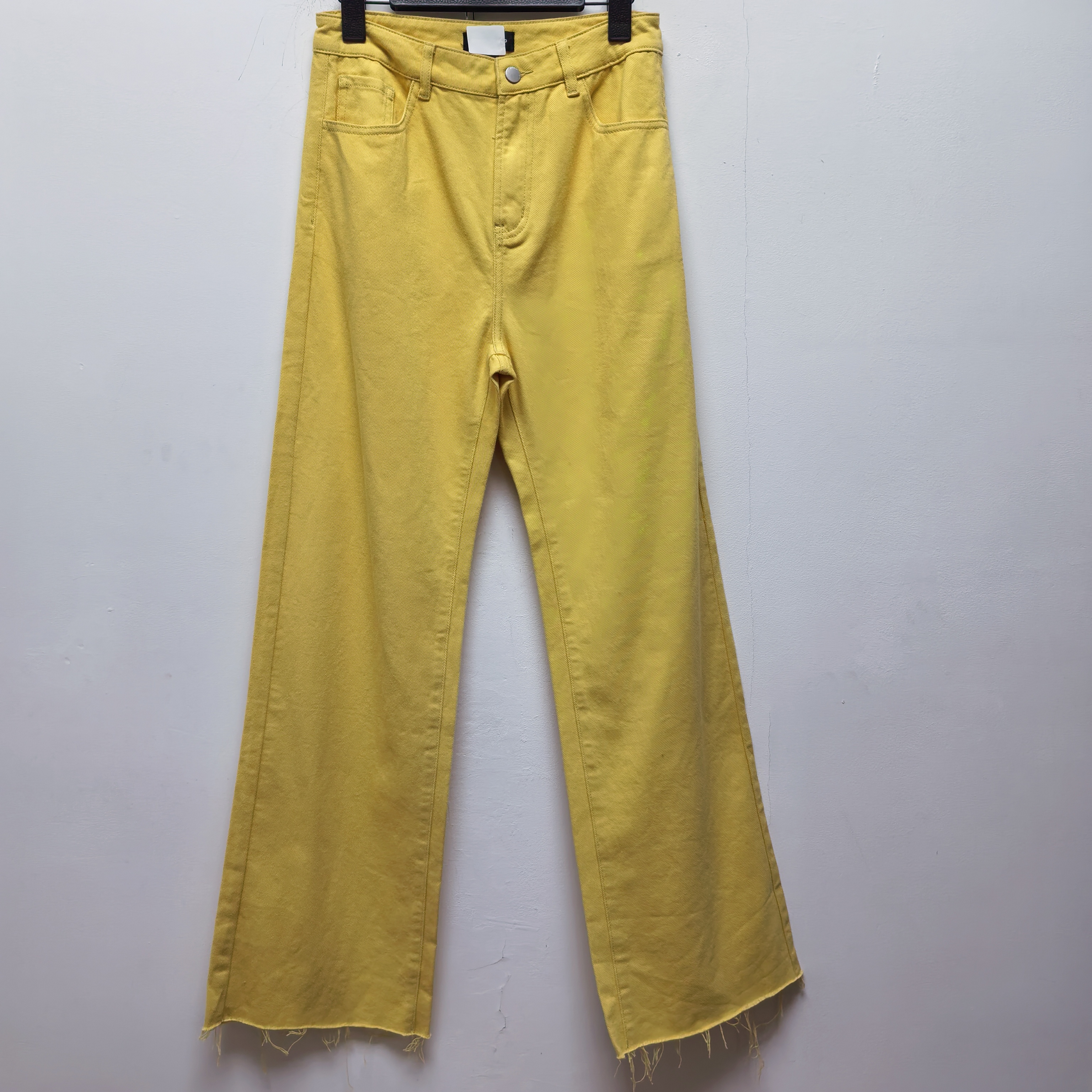 2025春秋新款时尚百搭高腰显瘦直筒牛仔裤女宽松阔腿长裤子P058