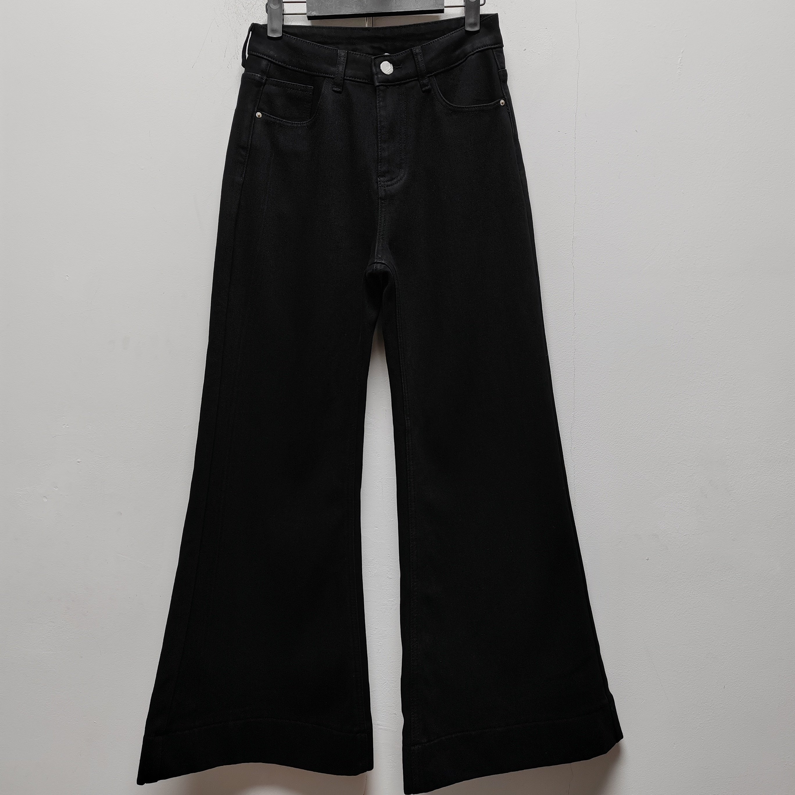 去标撤柜2025冬装新款女士时尚百搭休闲加绒加厚微喇牛仔长裤9159 - 衣恒品牌折扣店出品