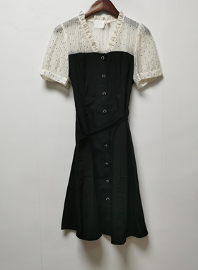 【艺】系列去标撤柜女装夏季时尚百搭拼接简约撞色连衣裙女L123