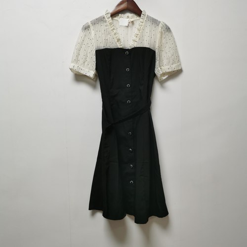 【艺】系列去标撤柜女装夏季时尚百搭拼接简约撞色连衣裙女L123