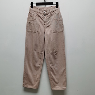 弯刀裤 裤 香蕉裤 女式 D18 西班牙去标26春夏新品 牛仔裤 休闲水洗工装