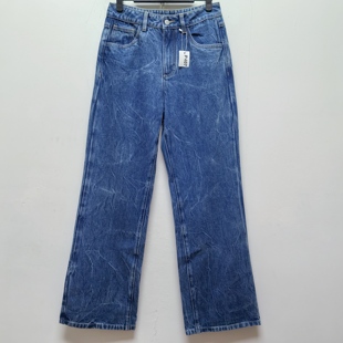 阔腿长裤 百搭休闲宽松直筒牛仔裤 P407 去标女士时尚 2025春秋新款