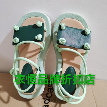 【B】去标撤柜夏天凉鞋女外穿新款厚底增高小个子沙滩鞋高感套趾