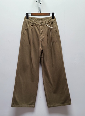 【伊】NF复古高腰直筒牛仔裤冬季新款美式内里磨毛阔腿裤长裤9325