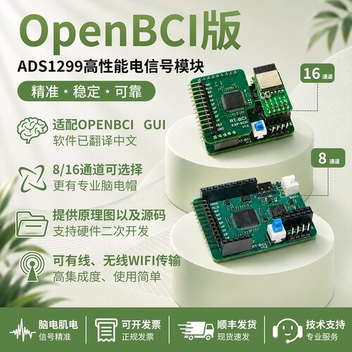 ads1299模块eeg脑电肌电信号适配OpenBCI采集二次开发套件 原理图