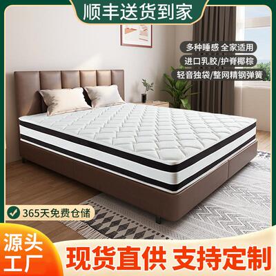 工厂直销家用软垫乳胶椰棕偏硬棕垫弹簧床垫席梦思15CM厚 塔利亚