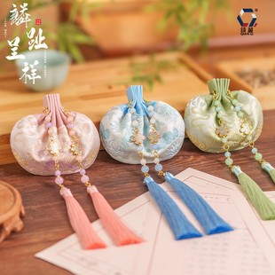 【钱丽】中国风香囊仿宋锦香包袋子织锦缎麒麟荷包空袋