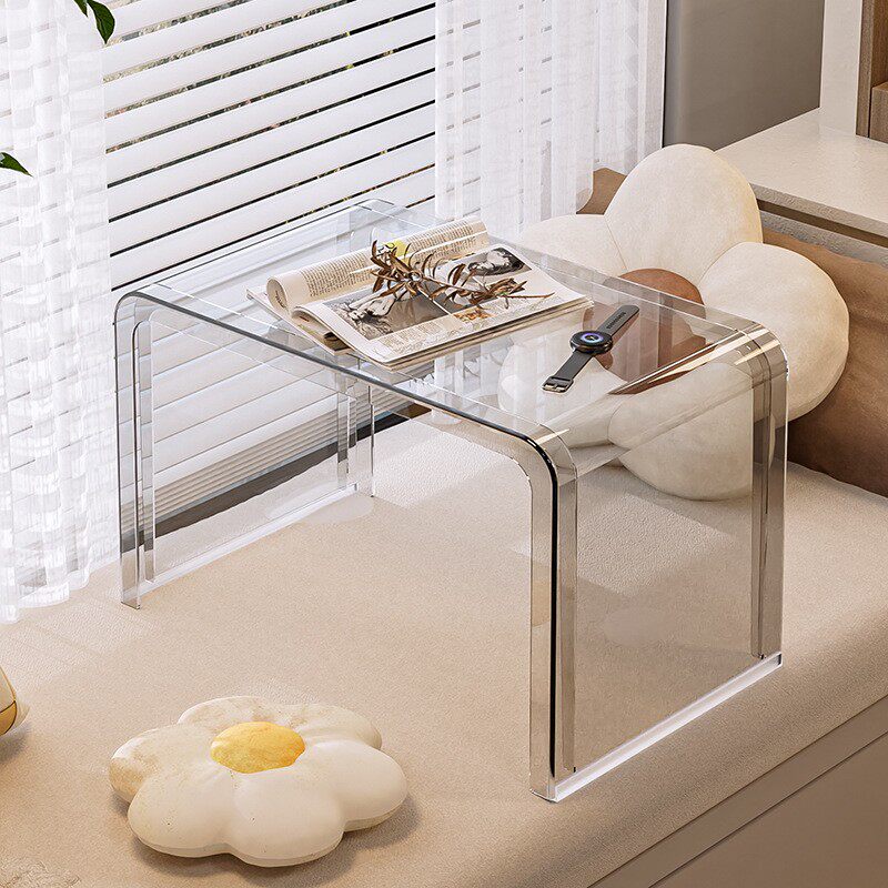 透明亚克力置物架飘窗台小桌子现代矮桌网红家用简约梳妆台收纳架