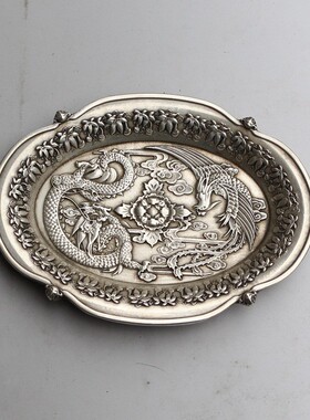 文房四宝书法用品笔洗笔搁水碟盛墨汁墨水墨碟墨盒 大号仿古笔洗