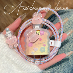 适用20W苹果17air数据线保护套iphone16promax充电线保护套15plus/14/13快充头保护壳缠绕绳防猫咬防折断