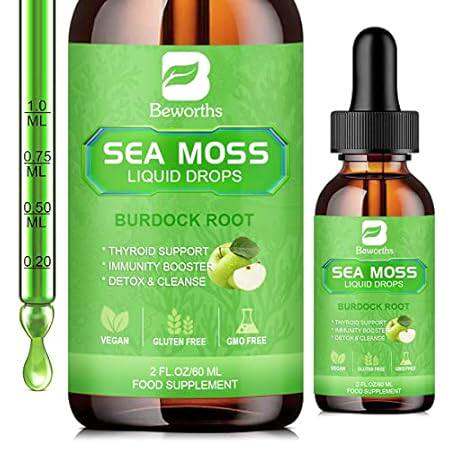 sea moss liquid drops - organic irish sea moss gel with b