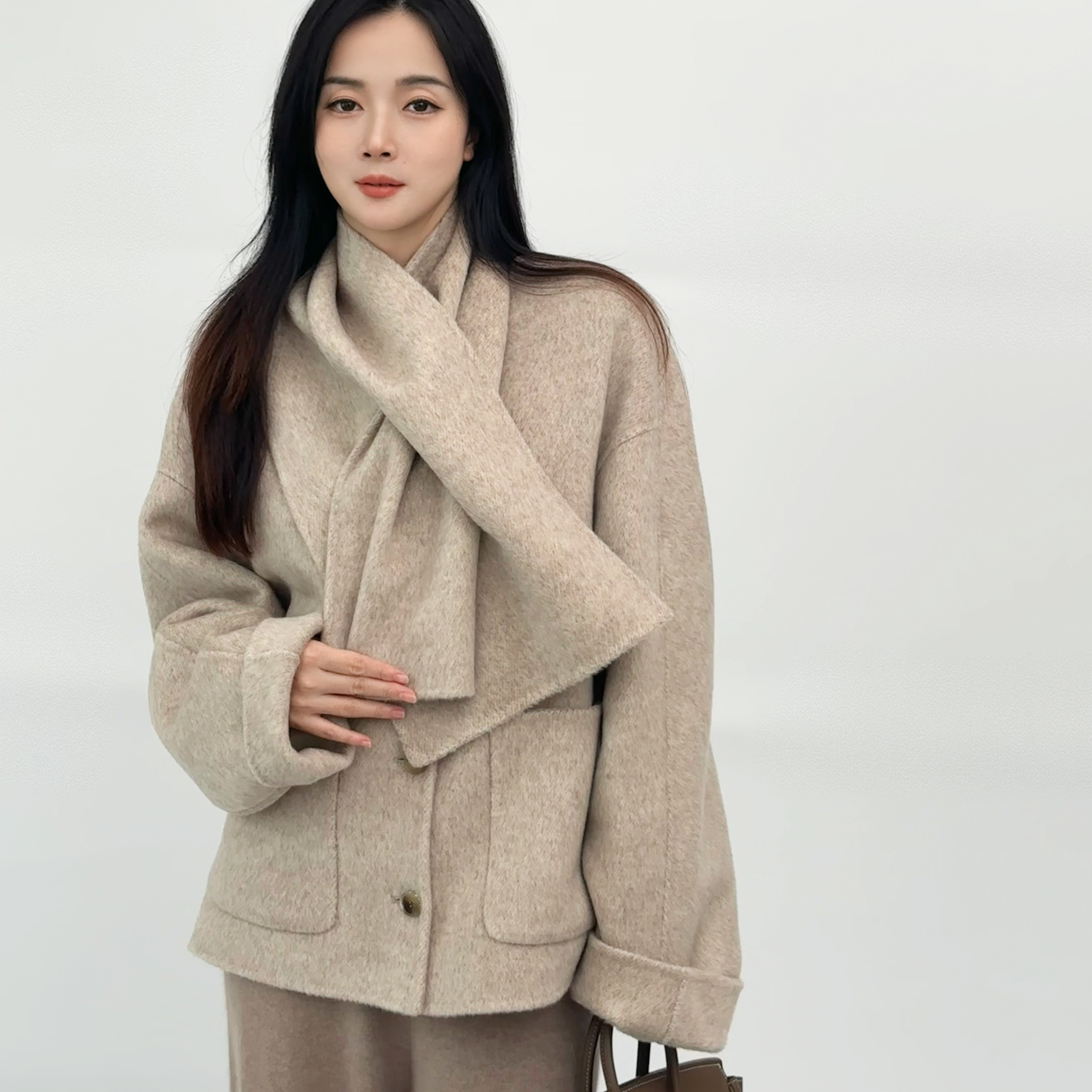 现货羊毛新款短上衣韩系保暖显瘦