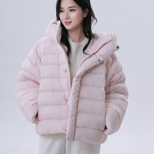 ease the label【90白鸭绒排骨羽绒服】设计感短款连帽羽绒外套