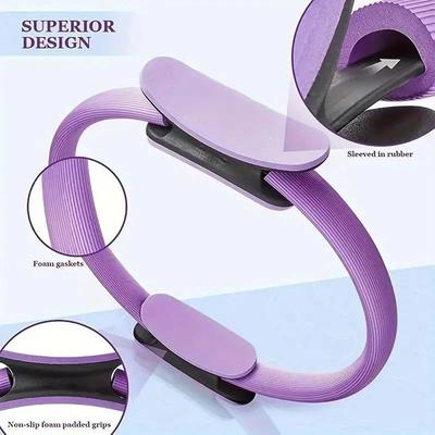 1Pcs Brand New Yoga Fitness Ring Circle Pilates Women Girl E
