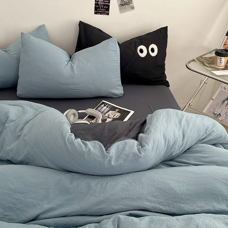 4 pcs bed sheets set beddings cotton flat sheet pillowcases1