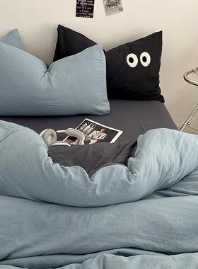 4 pcs bed sheets set beddings cotton flat sheet pillowcases1