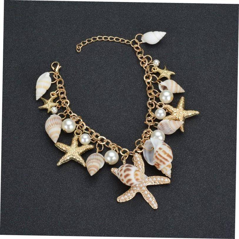 1pc Cowrie shell Bracelet femme Adjustable boho Macrame frie