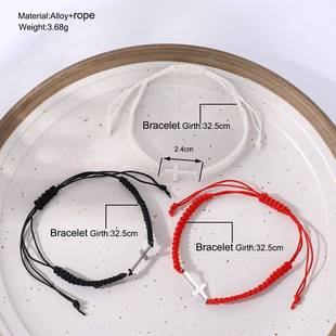 foreign women trade cross bracelet 欧美十字架手链 woven men