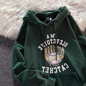 100%纯棉美式 复古vintage连帽卫衣男女宽松加绒情侣装 ins小众外套
