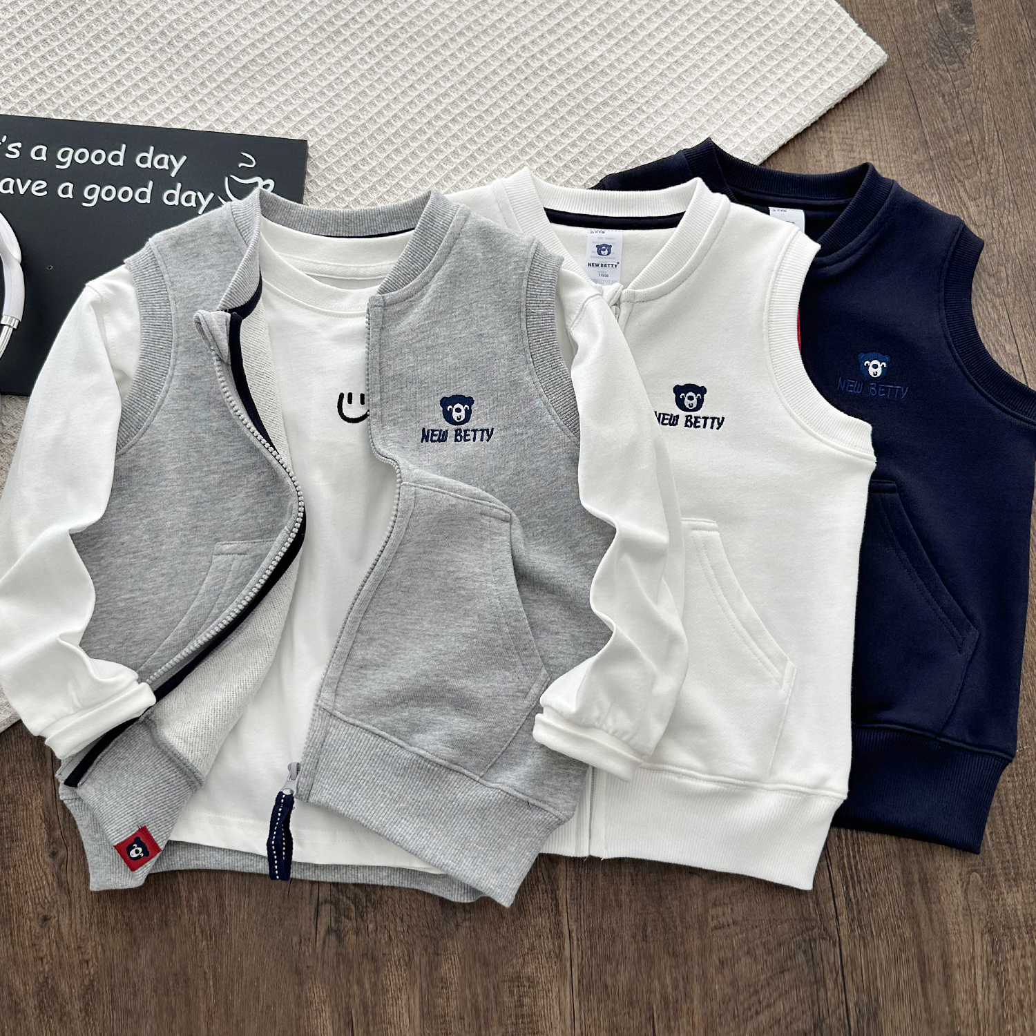 男童马甲春秋新款外穿拉链儿童纯棉背心中大童薄款坎肩帅气潮