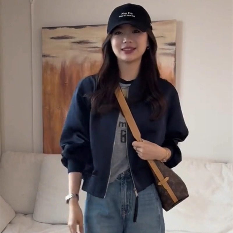 棒球服外套女短款秋季2026新款休闲宽松百搭洋气小个子夹克上衣