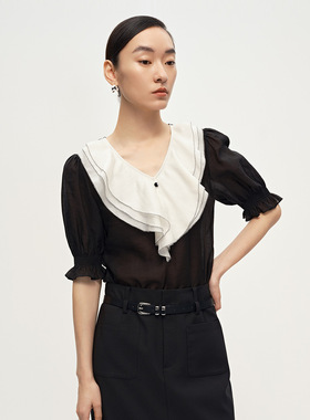 Dekashell/迪卡轩2025夏季新款时尚修身显瘦上衣