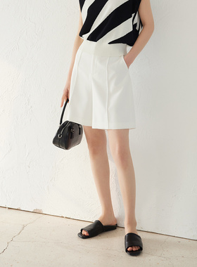 Dekashell/迪卡轩时尚高腰金属装饰中性风中裤