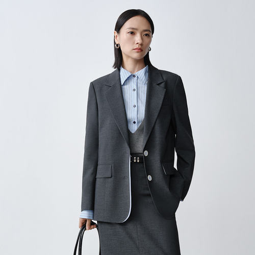 Dekashell/迪卡轩2025秋季新款高级感通勤风女装西服外套