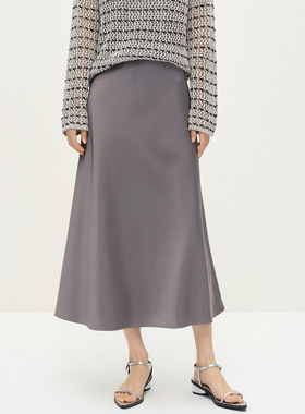 Dekashell/迪卡轩2025年夏季新款高腰A字气质中长款半身裙女长裙