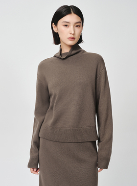 Dekashell/迪卡轩2025冬季新款女士针织衫高领长袖打底衫毛衣dp