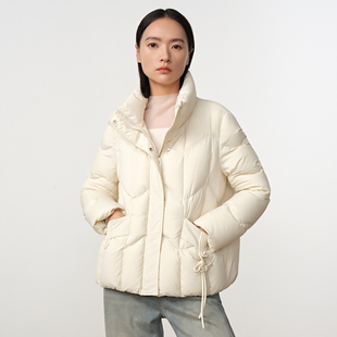 Dekashell/迪卡轩2025冬季新款羽绒服女短款立领加厚保暖面包服dp