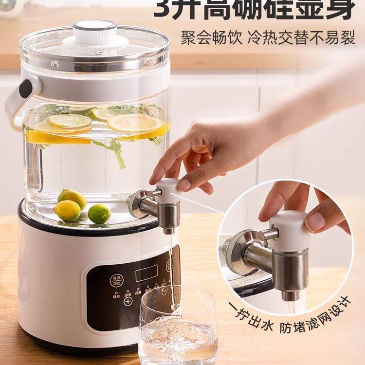 坂田釜作养生壶多功能电热烧水壶保温煮茶器3L大容量水龙头聚嗨桶