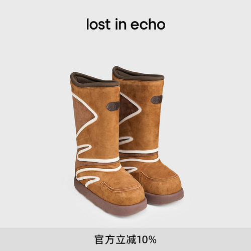 lostinecho西部风格加绒雪地靴