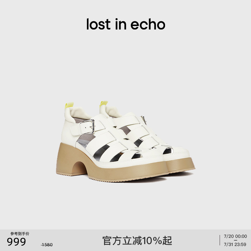 lostinecho编织厚底罗马凉鞋