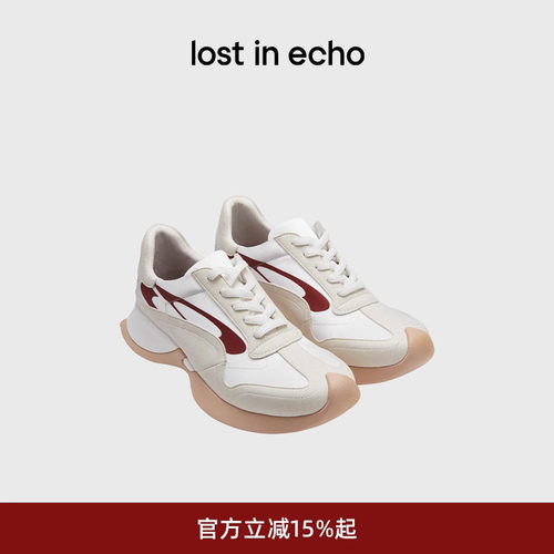 lostinecho复古银色运动休闲鞋