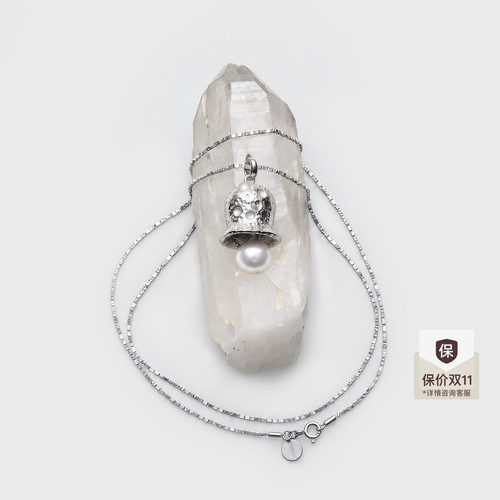 lostinecho复古灯盏珍珠项链