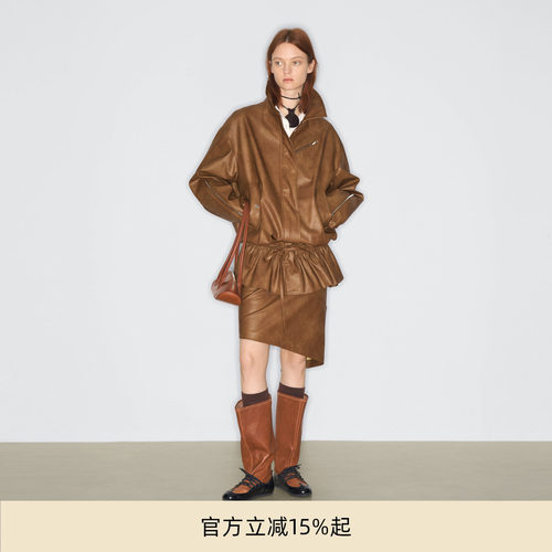 lostinecho复古机车风皮衣夹克