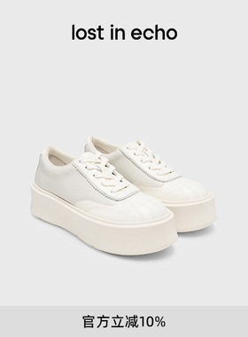 成毅同款lost in echo2025新款轻便时尚休闲贝壳头厚底增高运动鞋