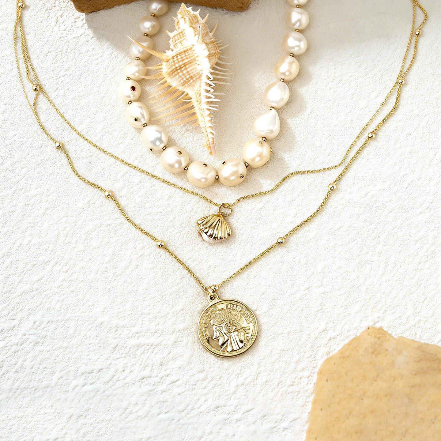 唐艺昕同款lost in echo原创天然巴洛克珍珠项链饰品耳环