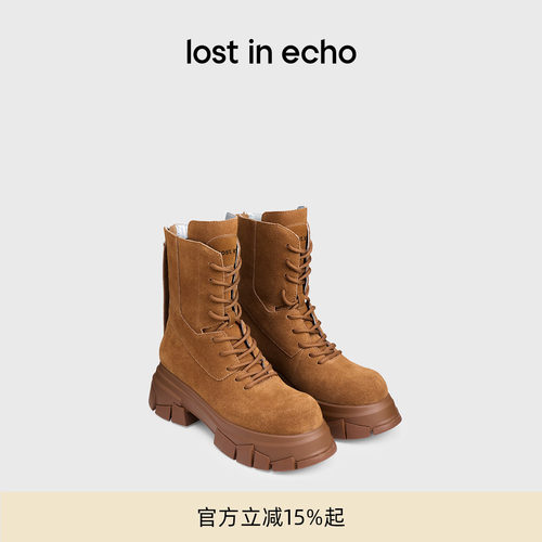 lostinecho米奇头牛皮马丁靴