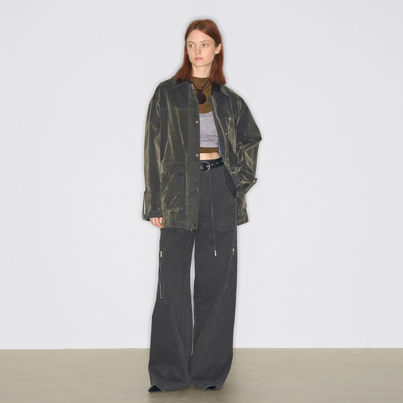 lostinecho多口袋翻领工装外套