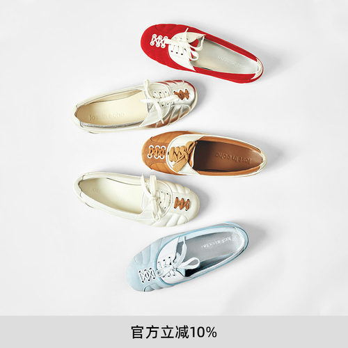 芭蕾结合薄底运动鞋 安哥拉红羊反绒复古