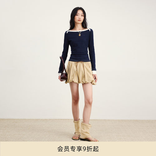 lostinecho一字肩上衣
