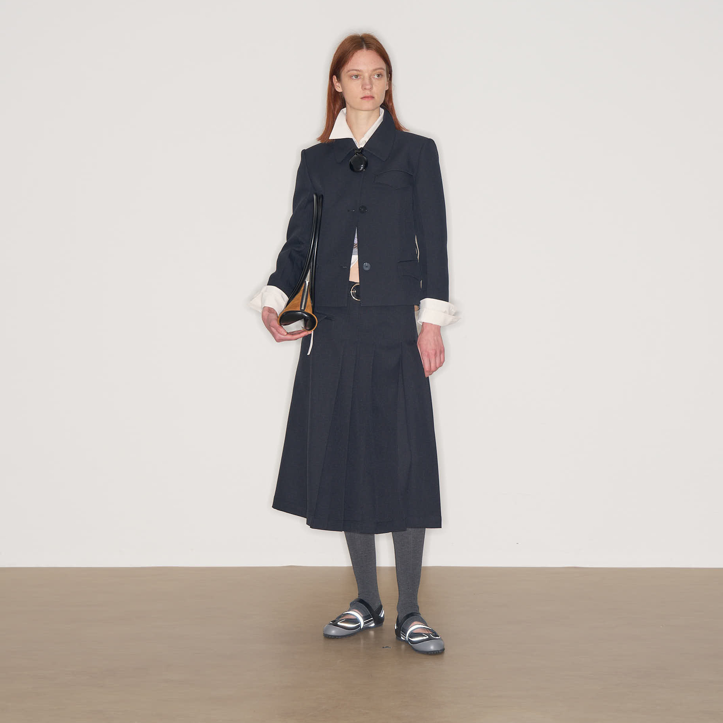 lostinecho收腰西装半身裙套装