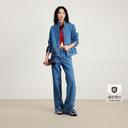 lostinecho宽松落肩牛仔外套